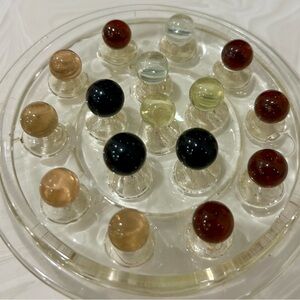 Vintage Collectible Lot Of 16 Translucent Mixed Colors